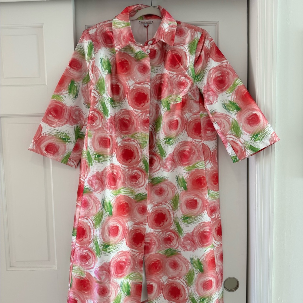 NWT Frances Valentine Paulina Peony Print  3/4 Sleeve Jacket/Coat, Medium/Large